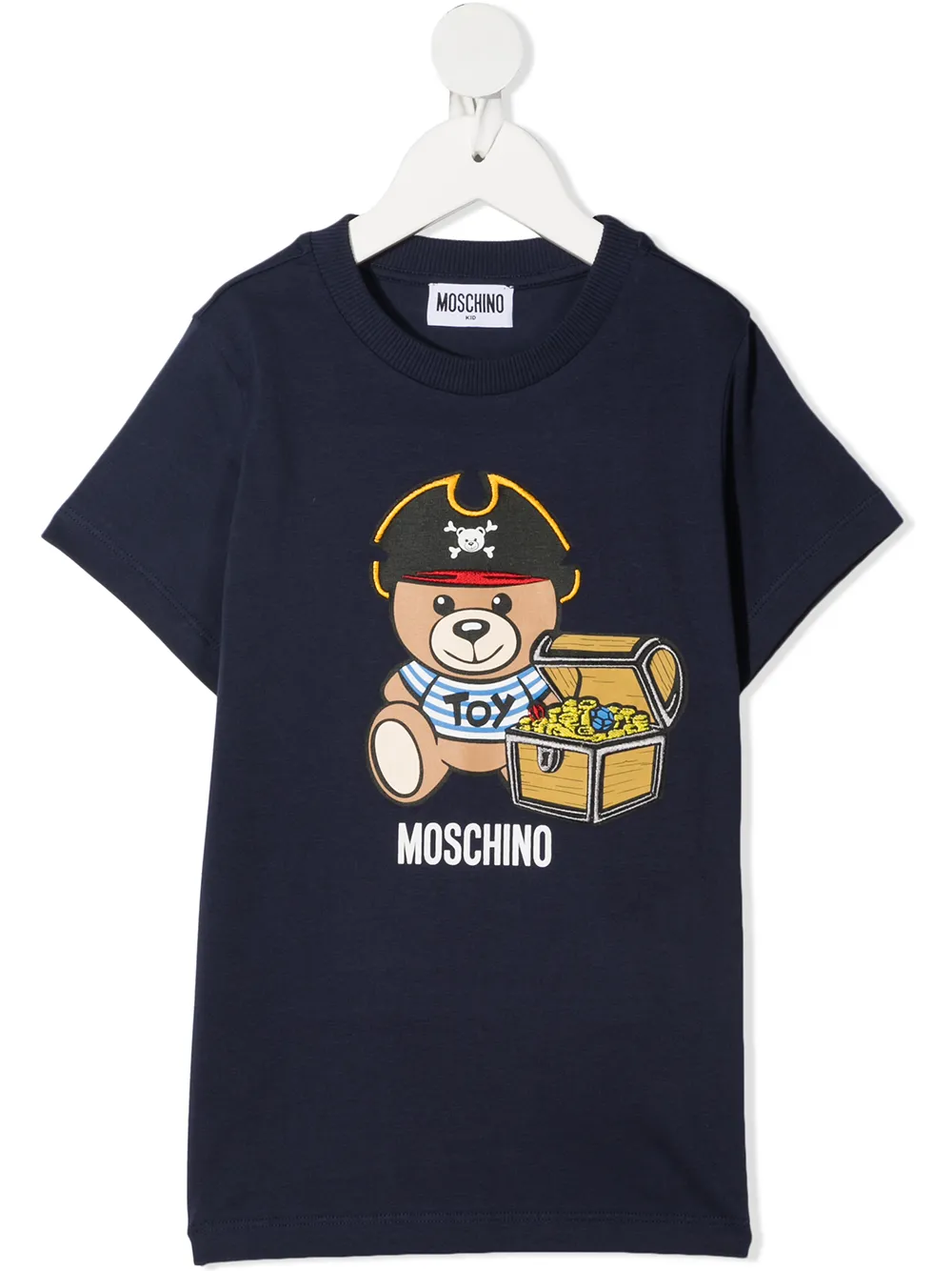 фото Moschino kids футболка с короткими рукавами и принтом