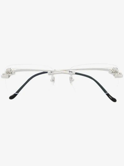 Cartier Eyewear rimless square frame glasses