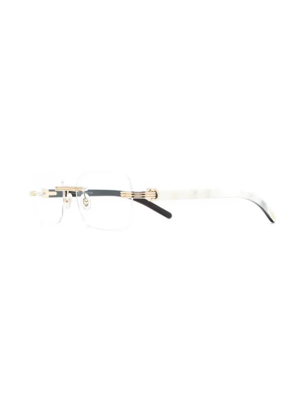 Cartier rimless sales square glasses
