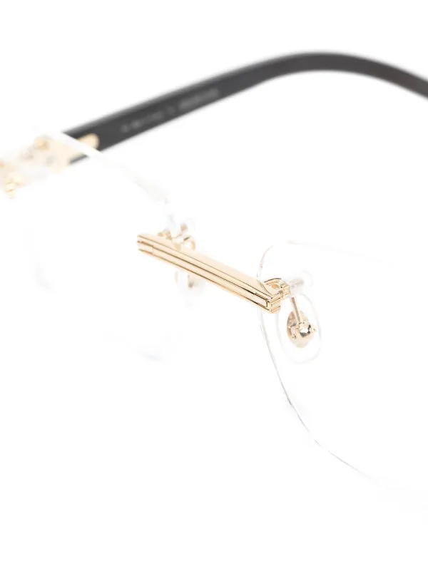 Cartier Eyewear リムレス スクエア眼鏡フレーム 通販 - FARFETCH
