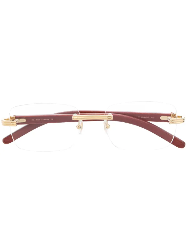 Cartier eyewear wood store frame