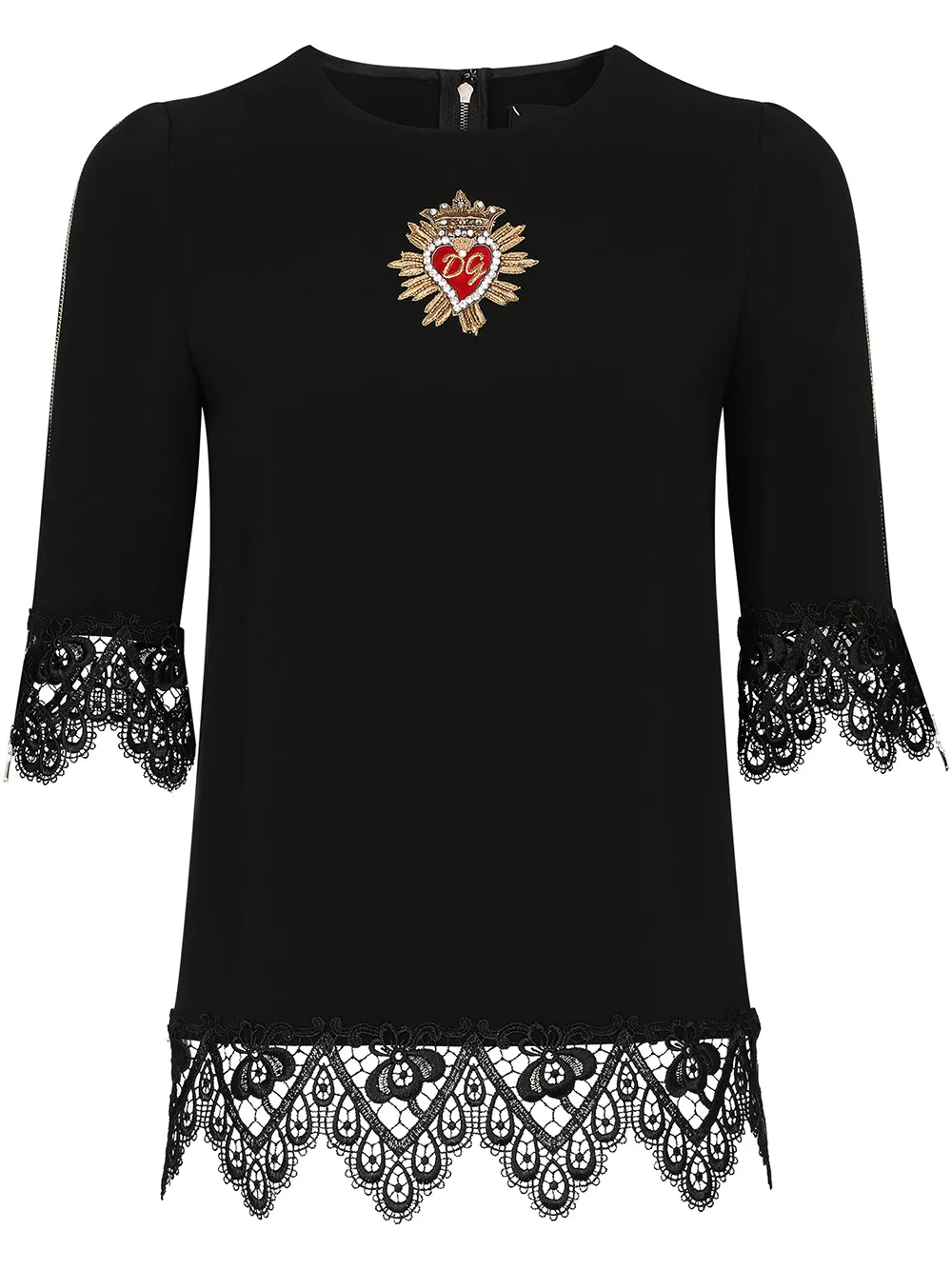 Image 1 of Dolce & Gabbana Cady lace-trim blouse