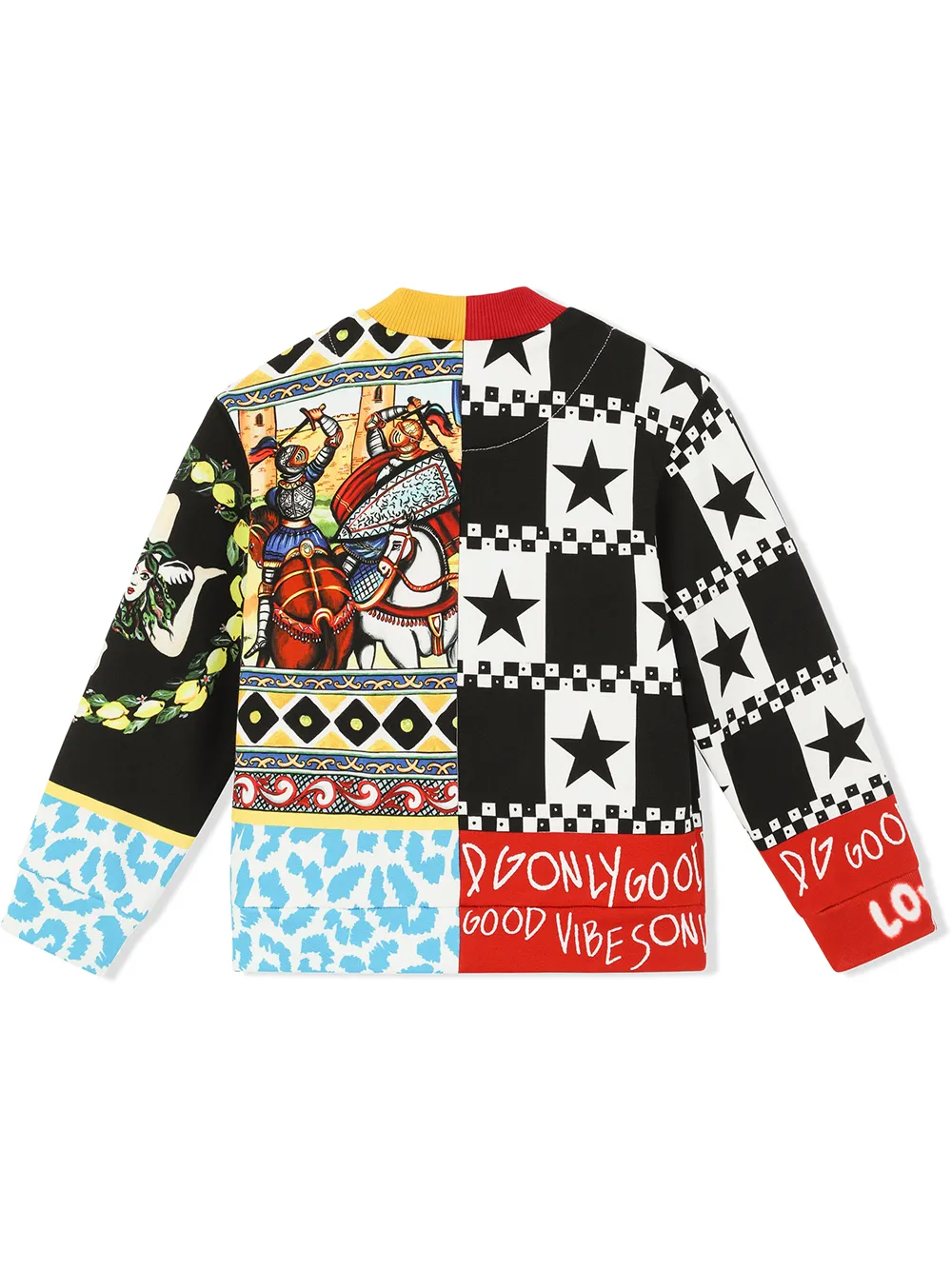 фото Dolce & gabbana kids толстовка на молнии с принтом