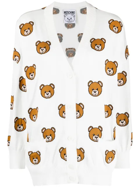 Moschino oversized Teddy pattern cardigan