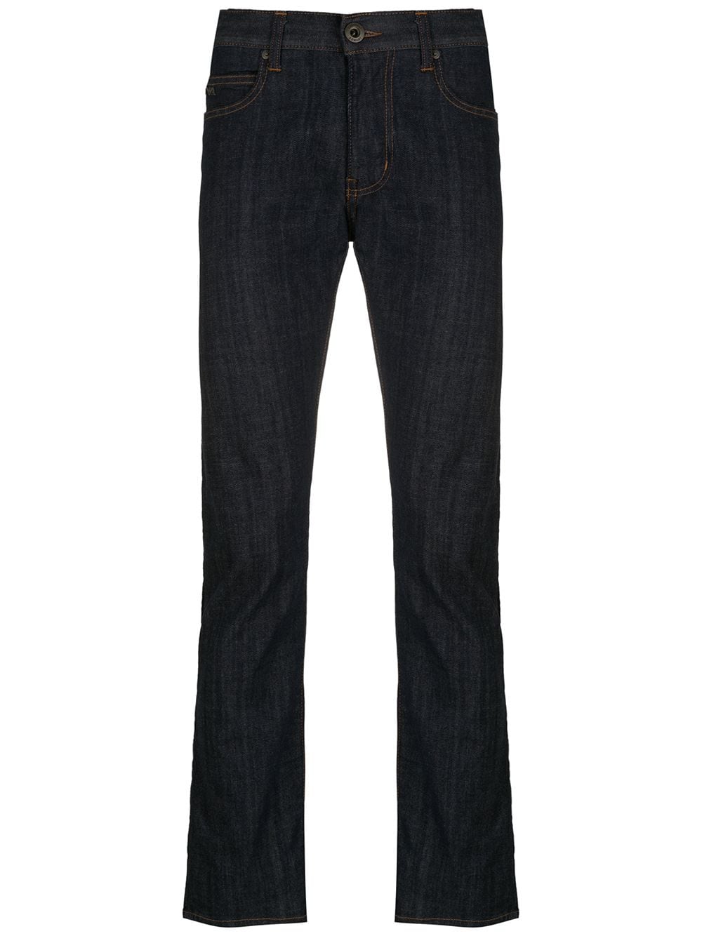 Emporio Armani J21 Regular-fit Straight Stretch-denim Jeans In Blue