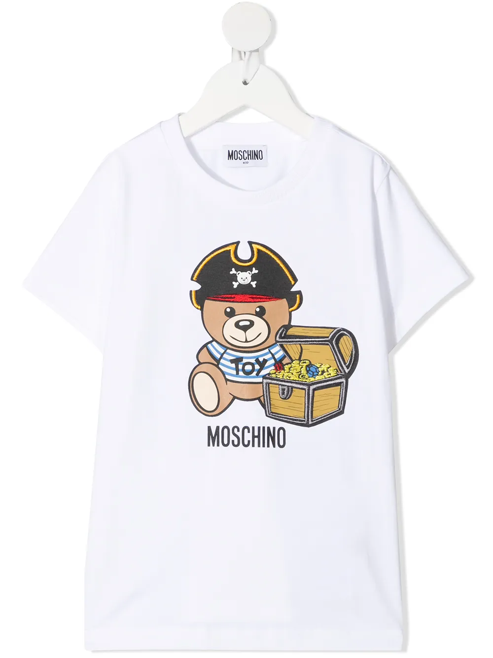 фото Moschino kids футболка с короткими рукавами и принтом