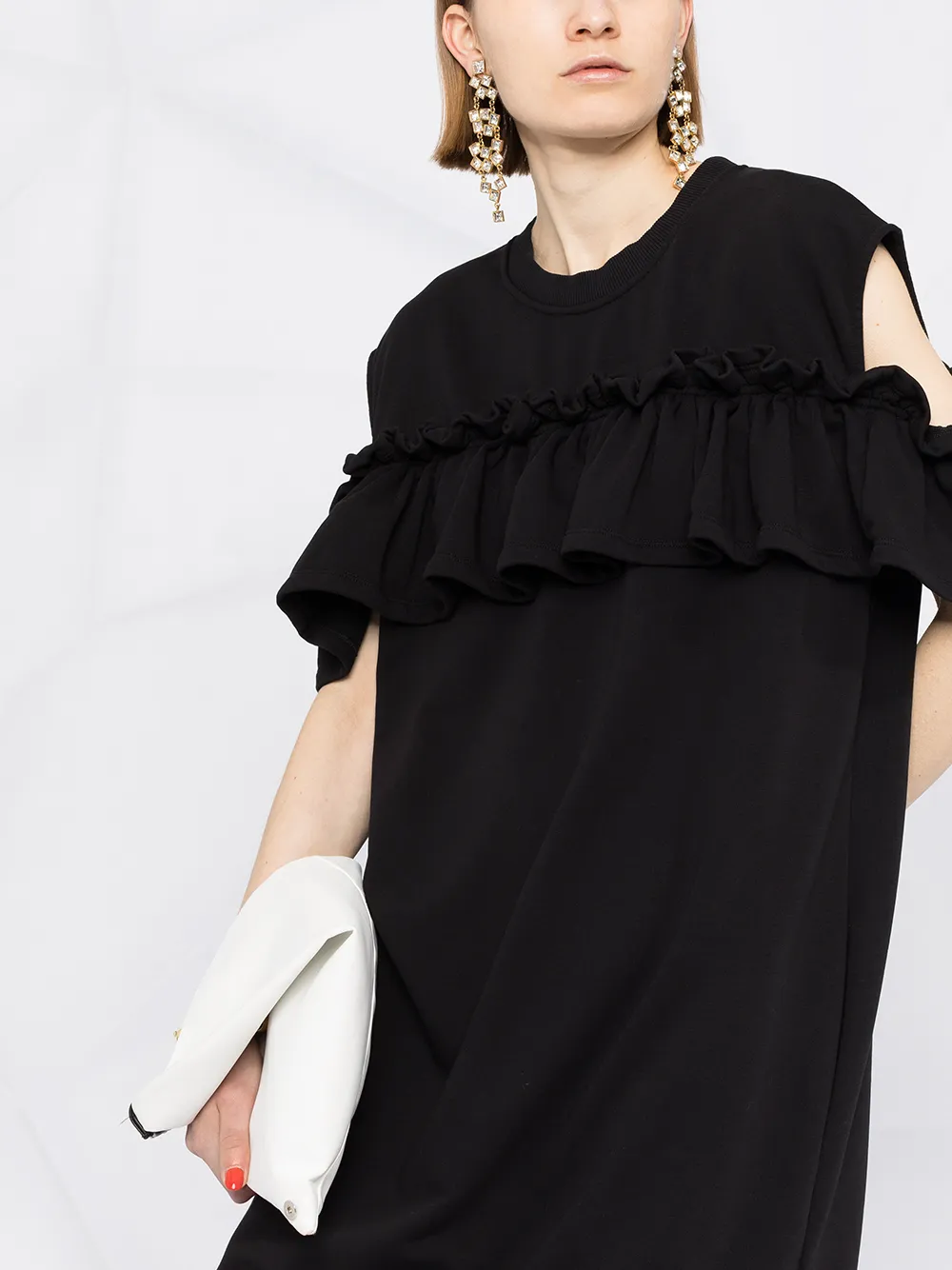 фото Mm6 maison margiela платье-толстовка с оборками