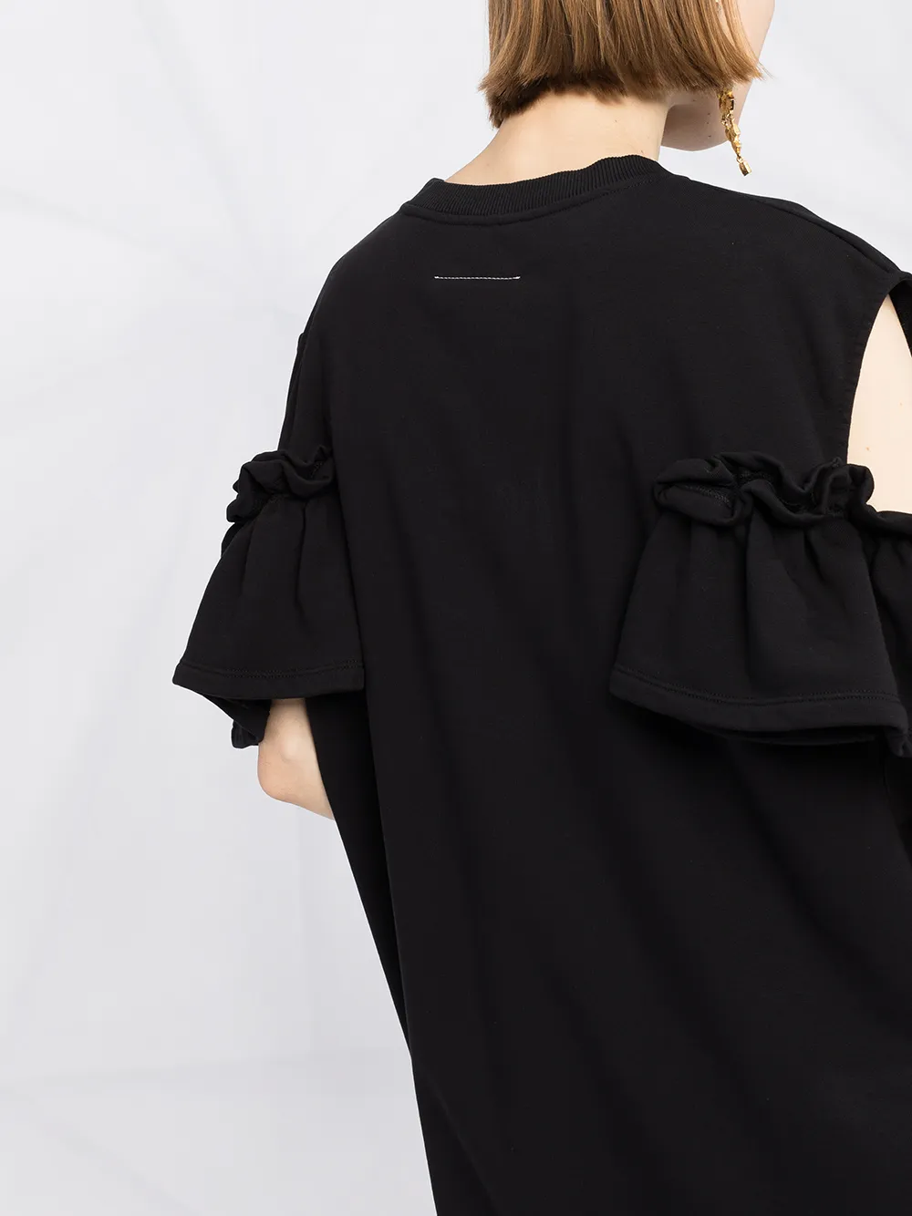 фото Mm6 maison margiela платье-толстовка с оборками
