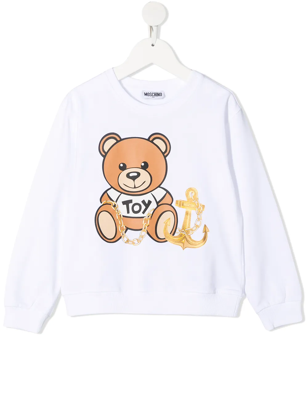 фото Moschino kids толстовка с длинными рукавами и принтом