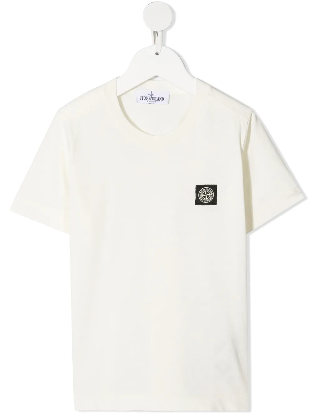 

Stone Island Junior playera con parche del logo - Blanco