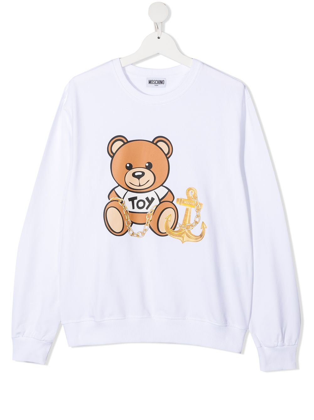 фото Moschino kids толстовка toy bear anchor