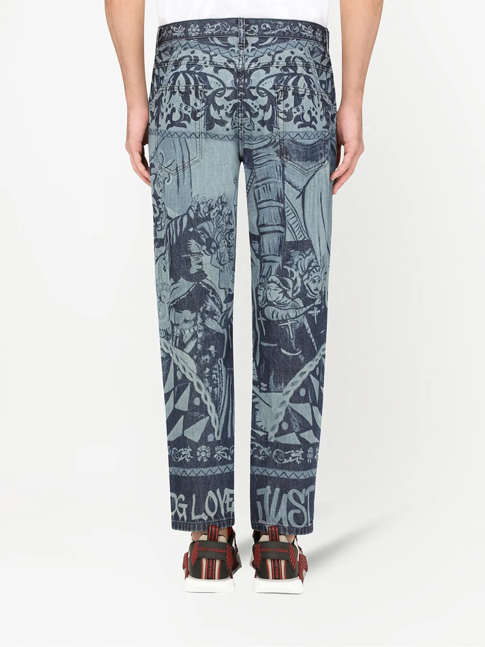 фото Dolce & gabbana прямые джинсы с принтом