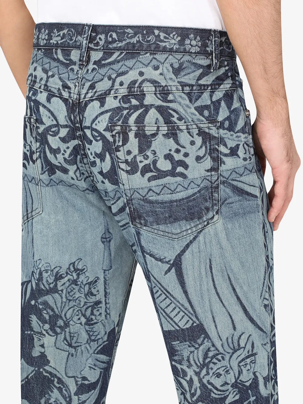 фото Dolce & gabbana прямые джинсы с принтом