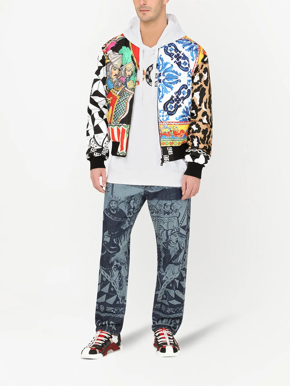 фото Dolce & gabbana прямые джинсы с принтом