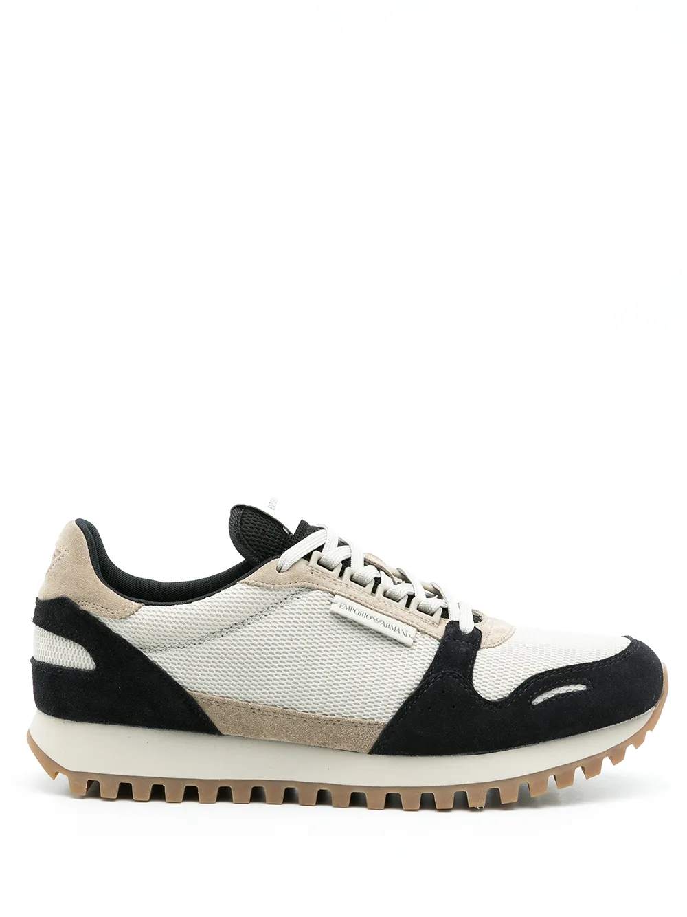 emporio armani panelled sneakers