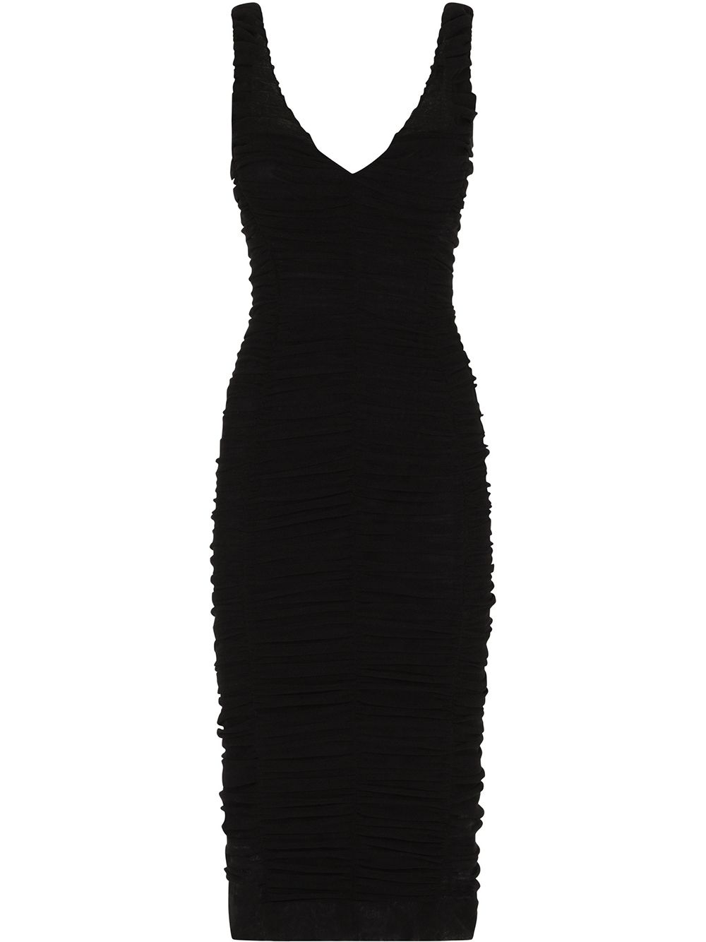 Dolce & Gabbana Tulle Ruched Fitted Dress - Farfetch