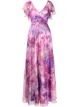 Image 1 of Marchesa Notte cap-sleeve V-neck dress