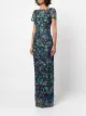 Marchesa Notte embroidered floral-guipure gown