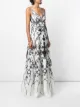 Marchesa Notte bead-embellished evening dress