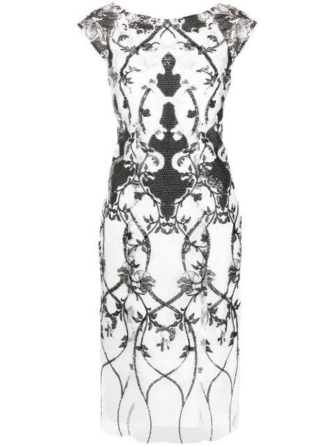 Marchesa Notte sequin-embellished sleeveless dress