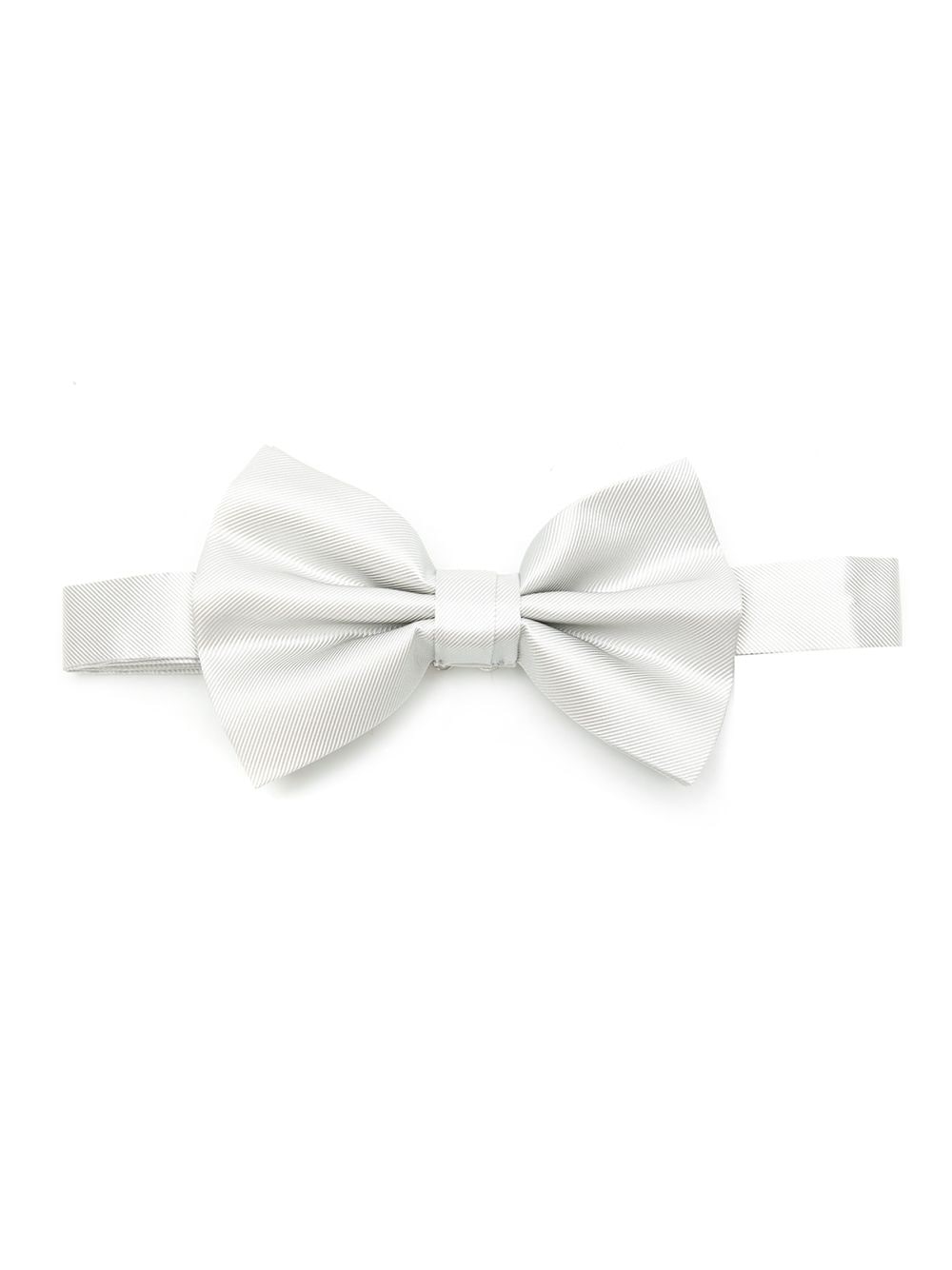 Emporio Armani Silk Woven Bow Tie In Grey