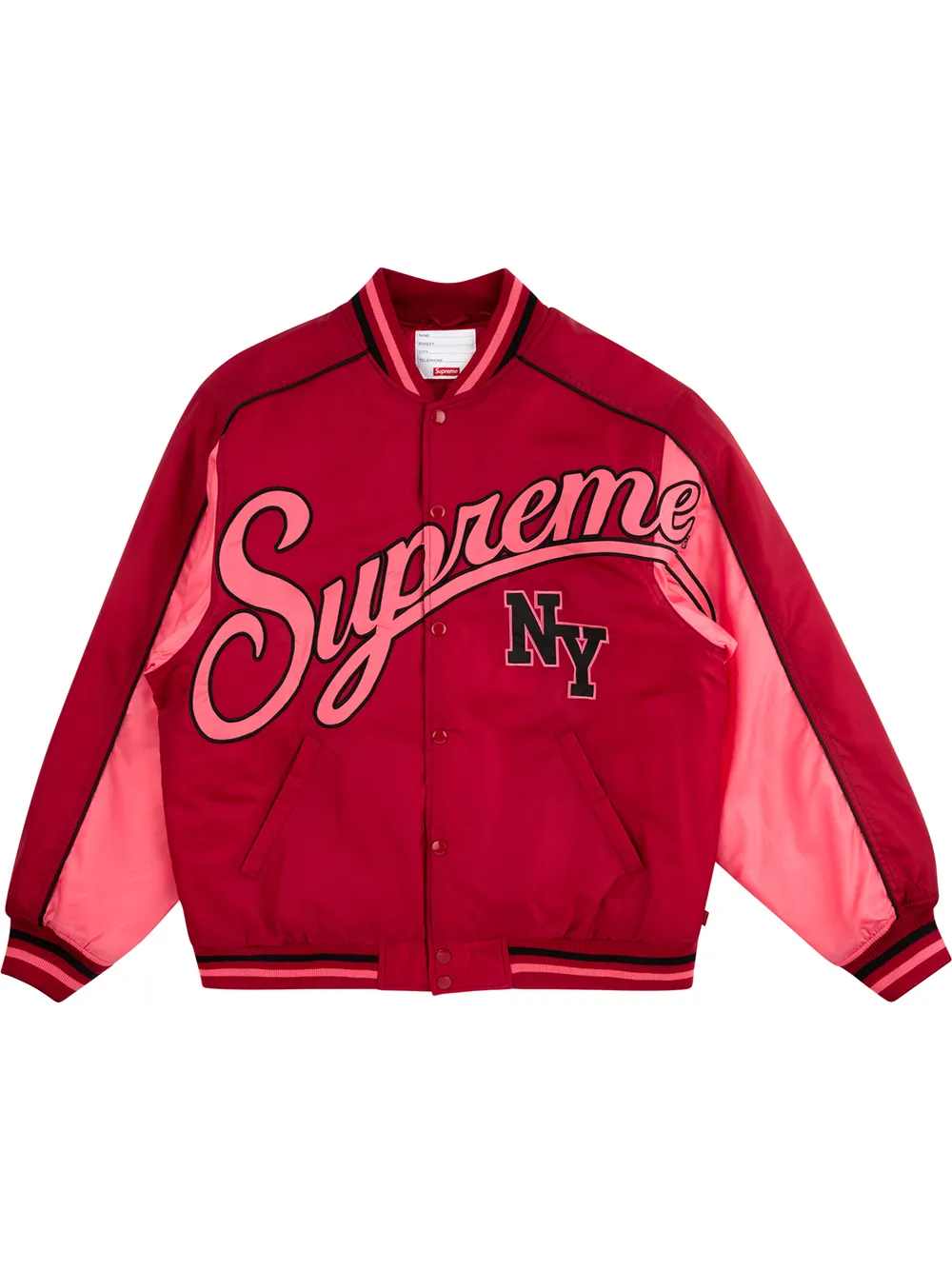 正規品直輸入 Supreme contrast script varsity jacket | www.qeyadah.com