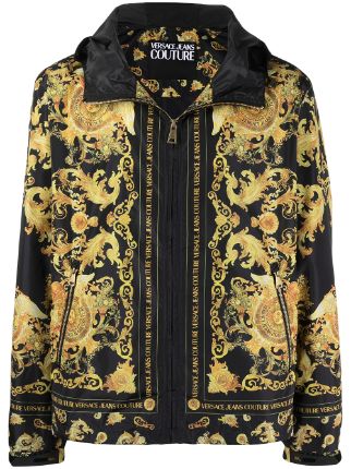 Versace Jeans Couture baroque-print Hooded Windbreaker - Farfetch