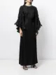 Baruni x Ramadan crinkled-sleeve belted gown
