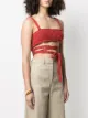 Alanui Blusa cropped Cacti de tricô
