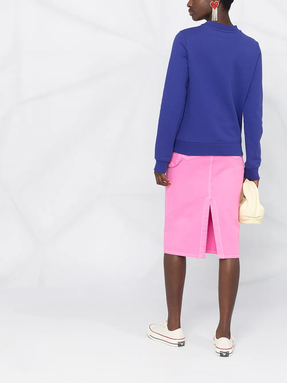 фото Love moschino толстовка с круглым вырезом и логотипом