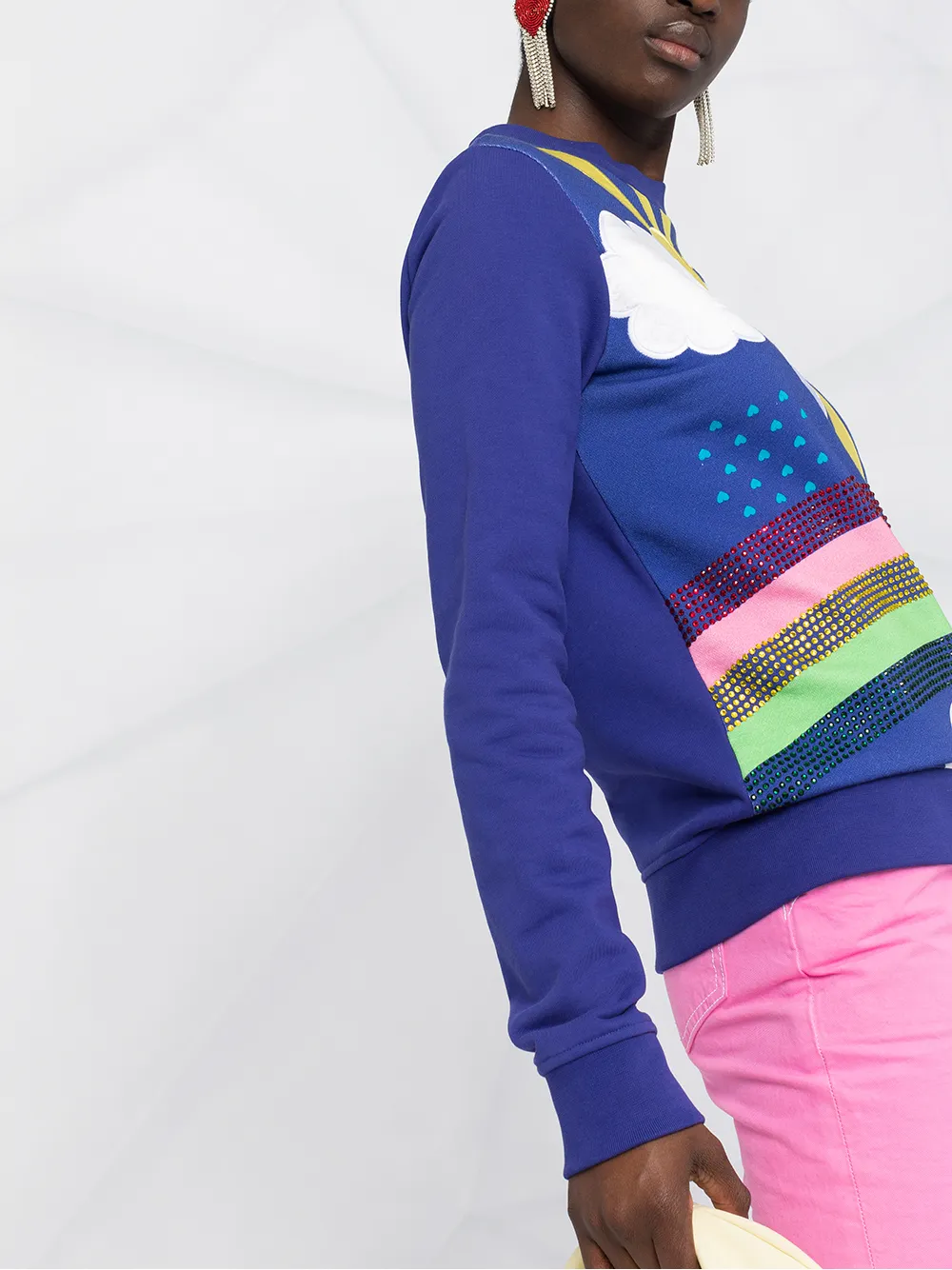 фото Love moschino толстовка с круглым вырезом и логотипом