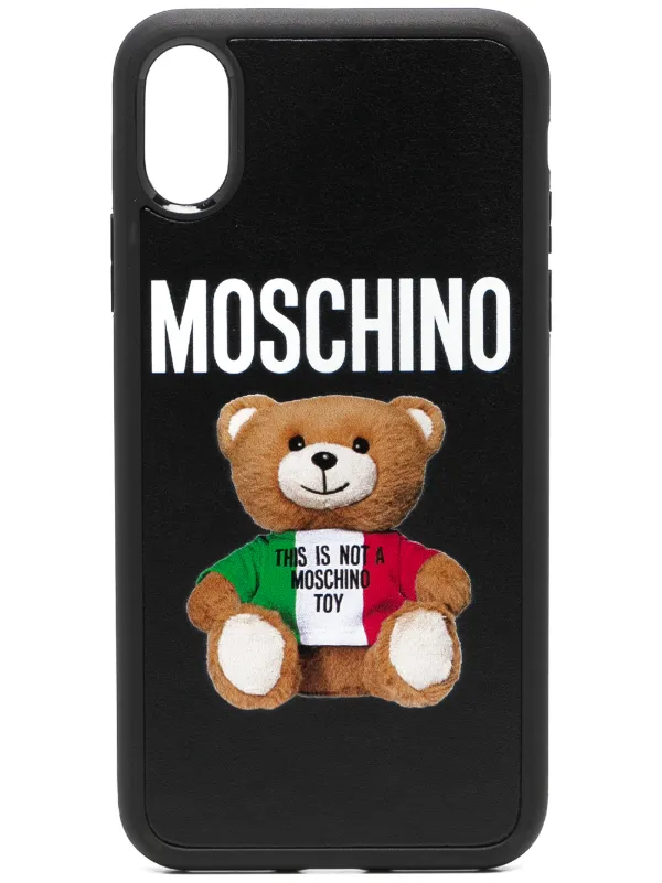 Shop black Moschino teddy bear print iPhone XXS case with Express Shop black Moschino teddy bear print iPhone XXS case with Express