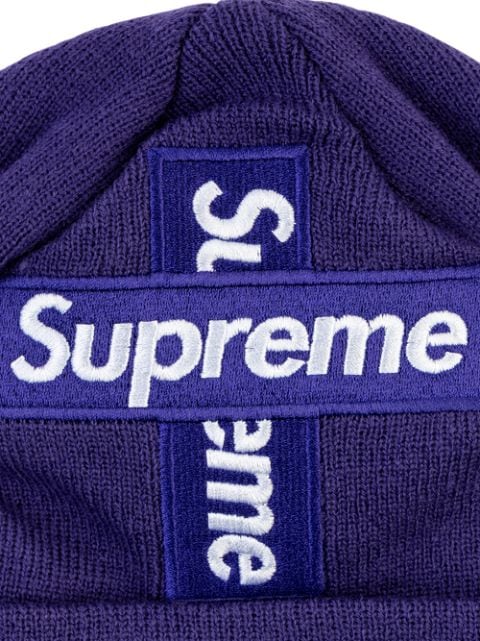 supreme new era cross box logo beanie black