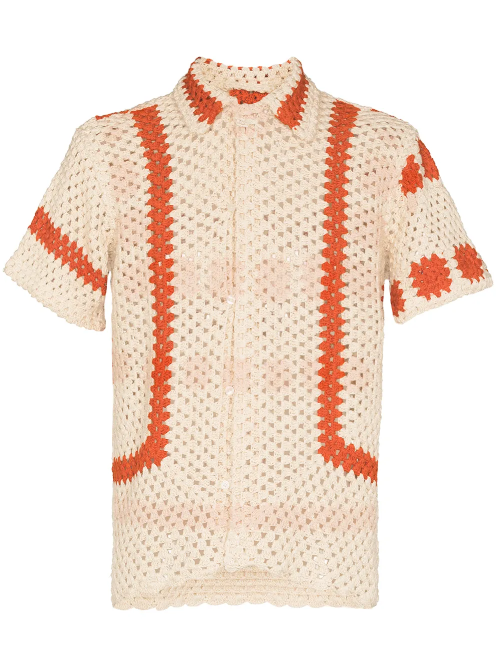 BODE Sunspot Crochet short-sleeve Shirt - Farfetch