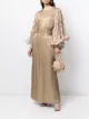 Image 2 of Baruni x Ramadan crinkled-sleeve belted long dress