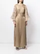 Baruni x Ramadan crinkled-sleeve belted long dress