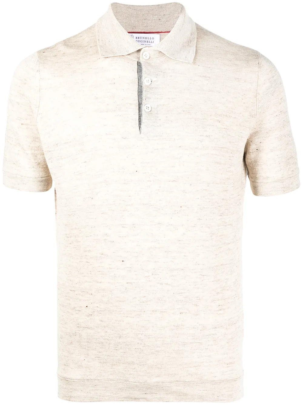 

Brunello Cucinelli playera tipo polo de corte slim - Neutro