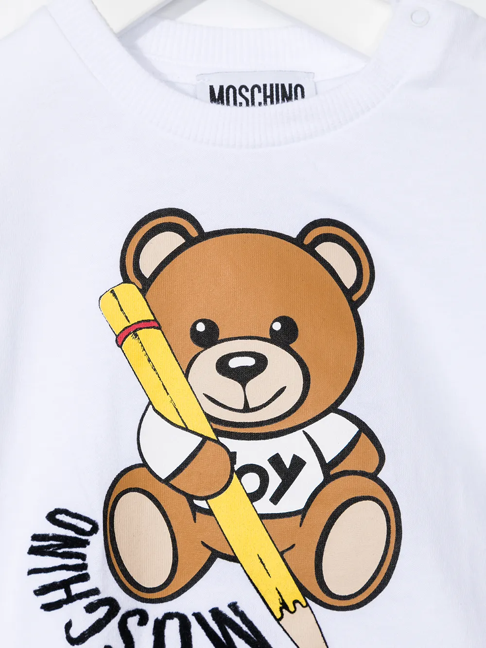 фото Moschino kids футболка teddy bear с длинными рукавами