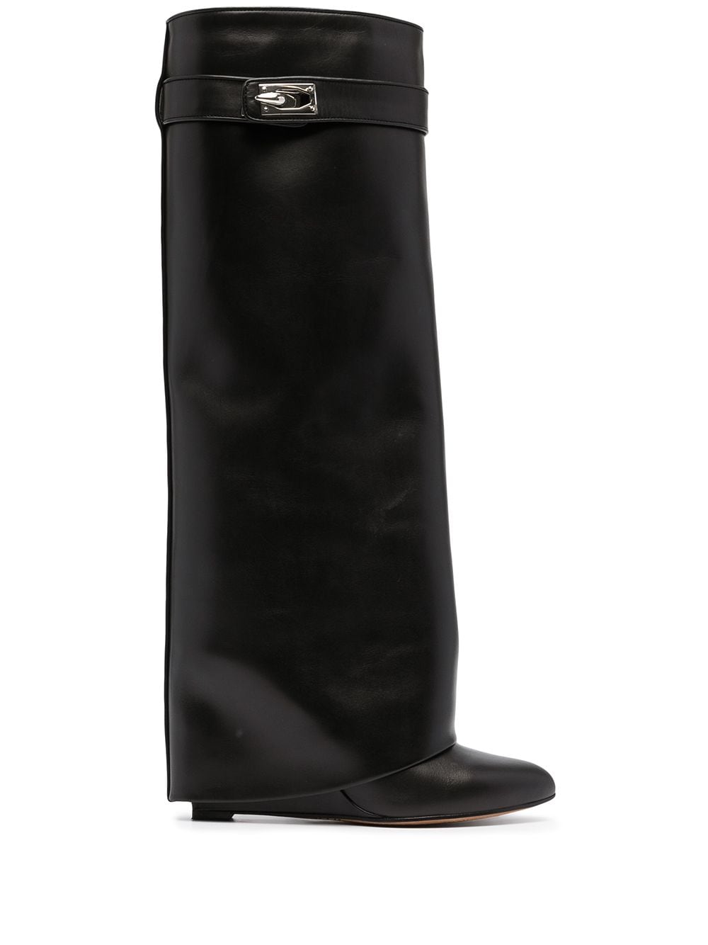 Pre-owned Givenchy Shark Lock Boots In Black
