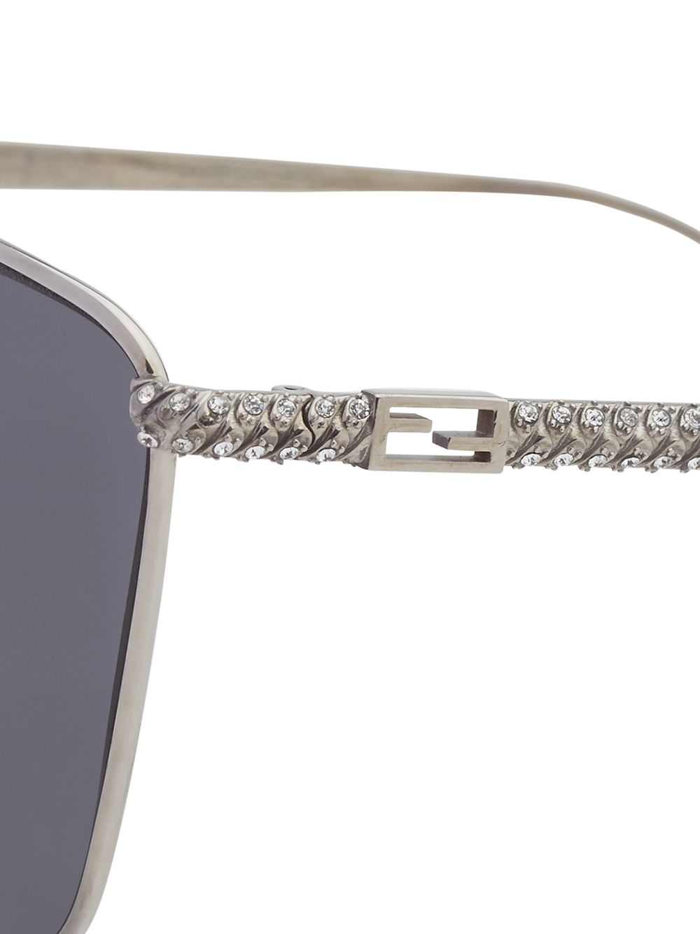 фото Fendi солнцезащитные очки ff baguette в оправе 'кошачий глаз'