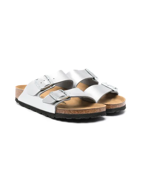 Birkenstock Kids metallic pool slides