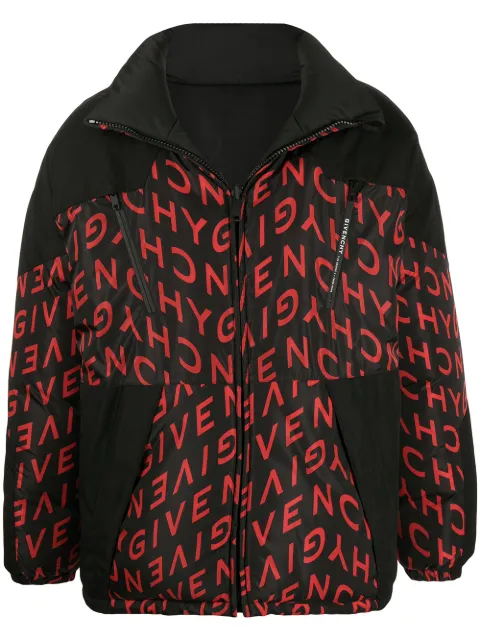Givenchy vendbar dynejakke med logotryk