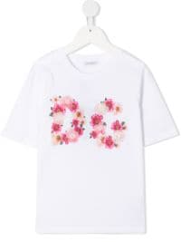 ＜Farfetch＞ Dolce & Gabbana Kids ドルチェ＆ガッバーナキッズ フローラル Tシャツ - ホワイト画像