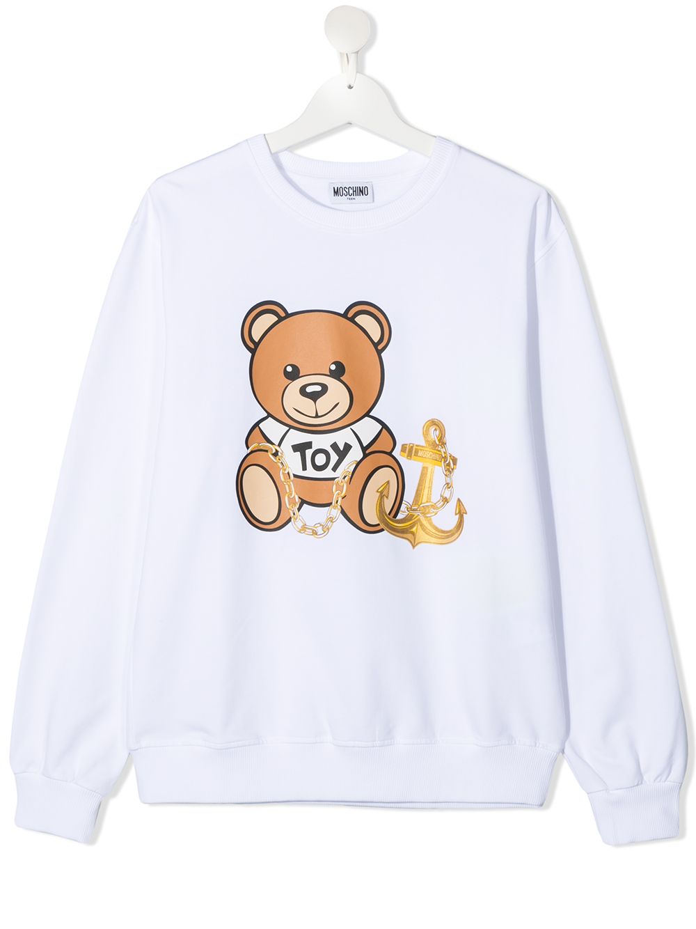 фото Moschino kids толстовка toy bear anchor