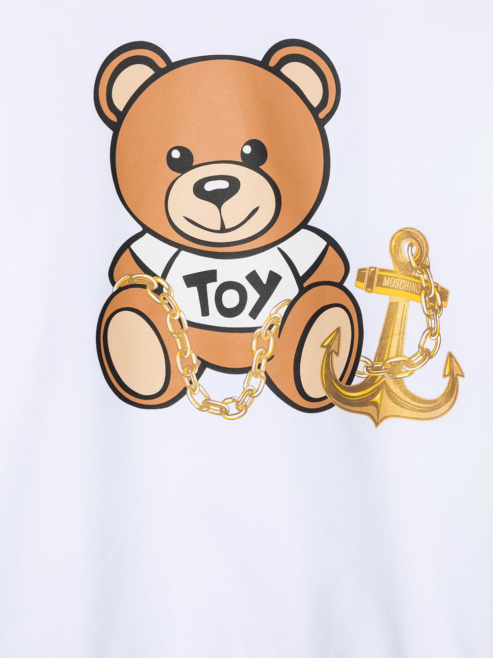 фото Moschino kids толстовка toy bear anchor