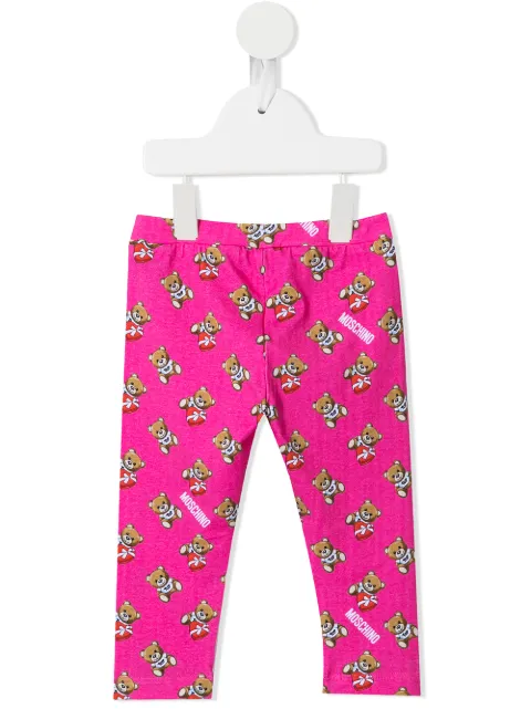 Moschino Kids Teddy Bear print leggings