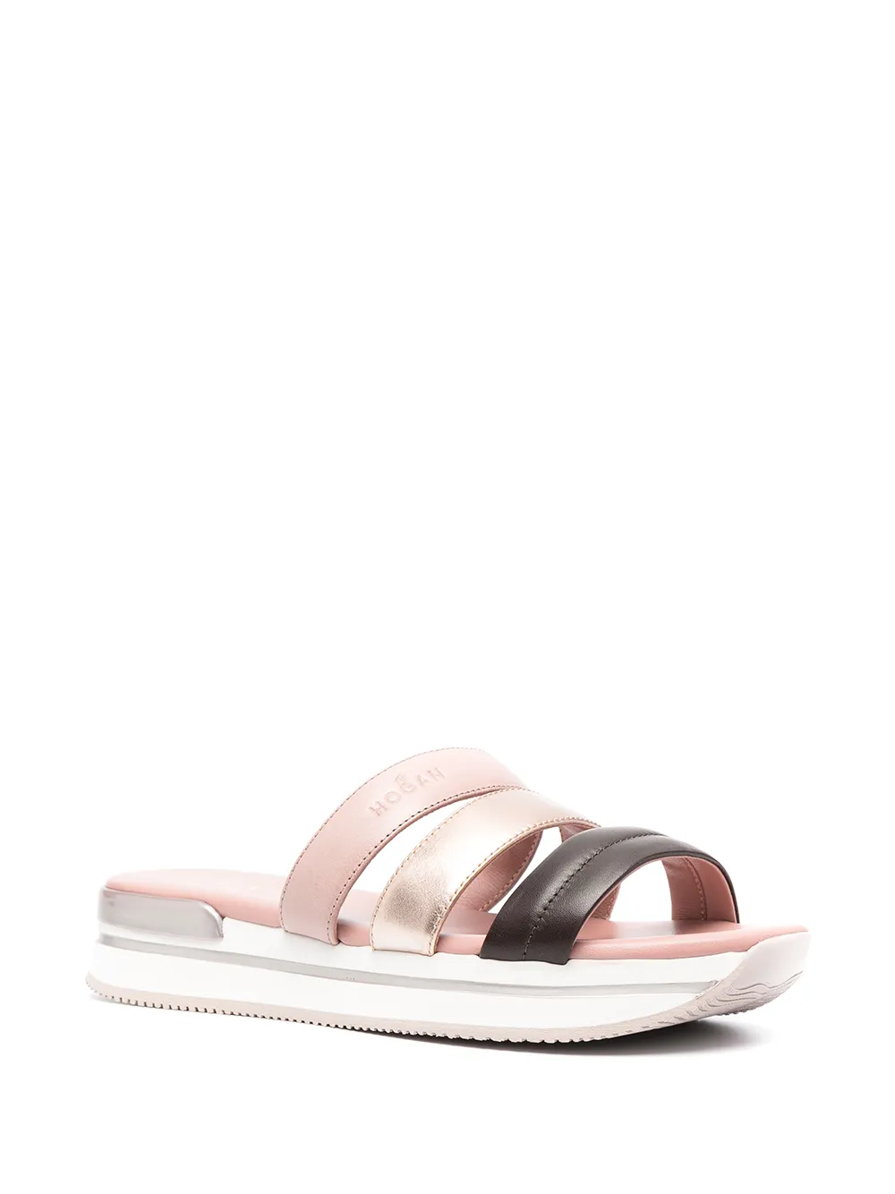 Hogan Sandalen met drie bandjes Roze