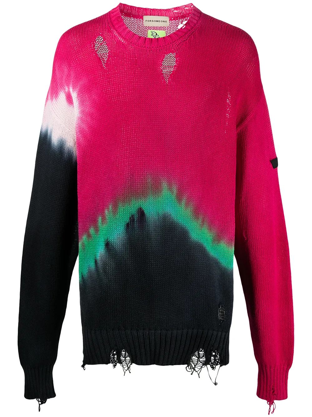 

poggys box tie-dye print jumper - Pink