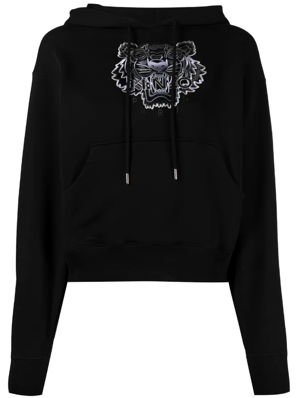 Kenzo Tiger-motif embroidered hoodie 