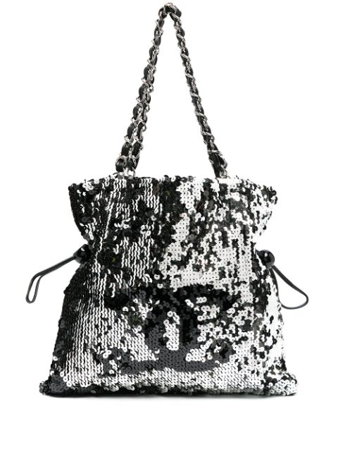 HOT SALE CHANEL 2007 2008 sequin-embellished CC shoulder bag Women